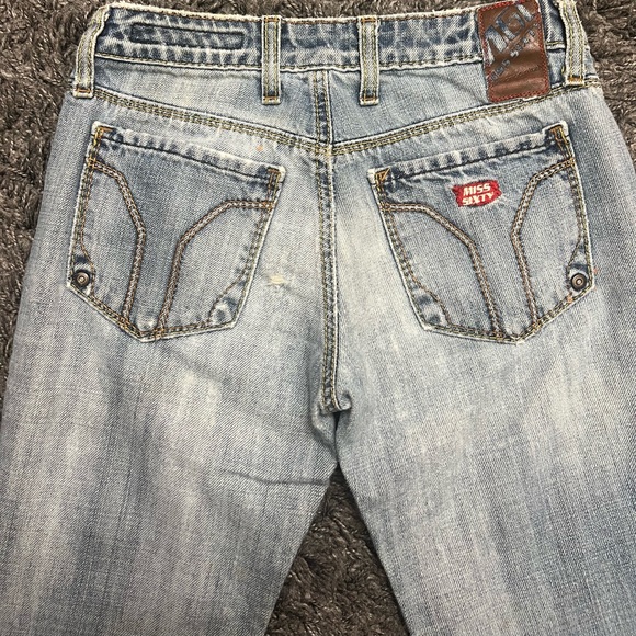 Miss Sixty Jeans Vintage Boot Cut Straight Ripped 100% Cotton Light Wash - 24 - Picture 11 of 14